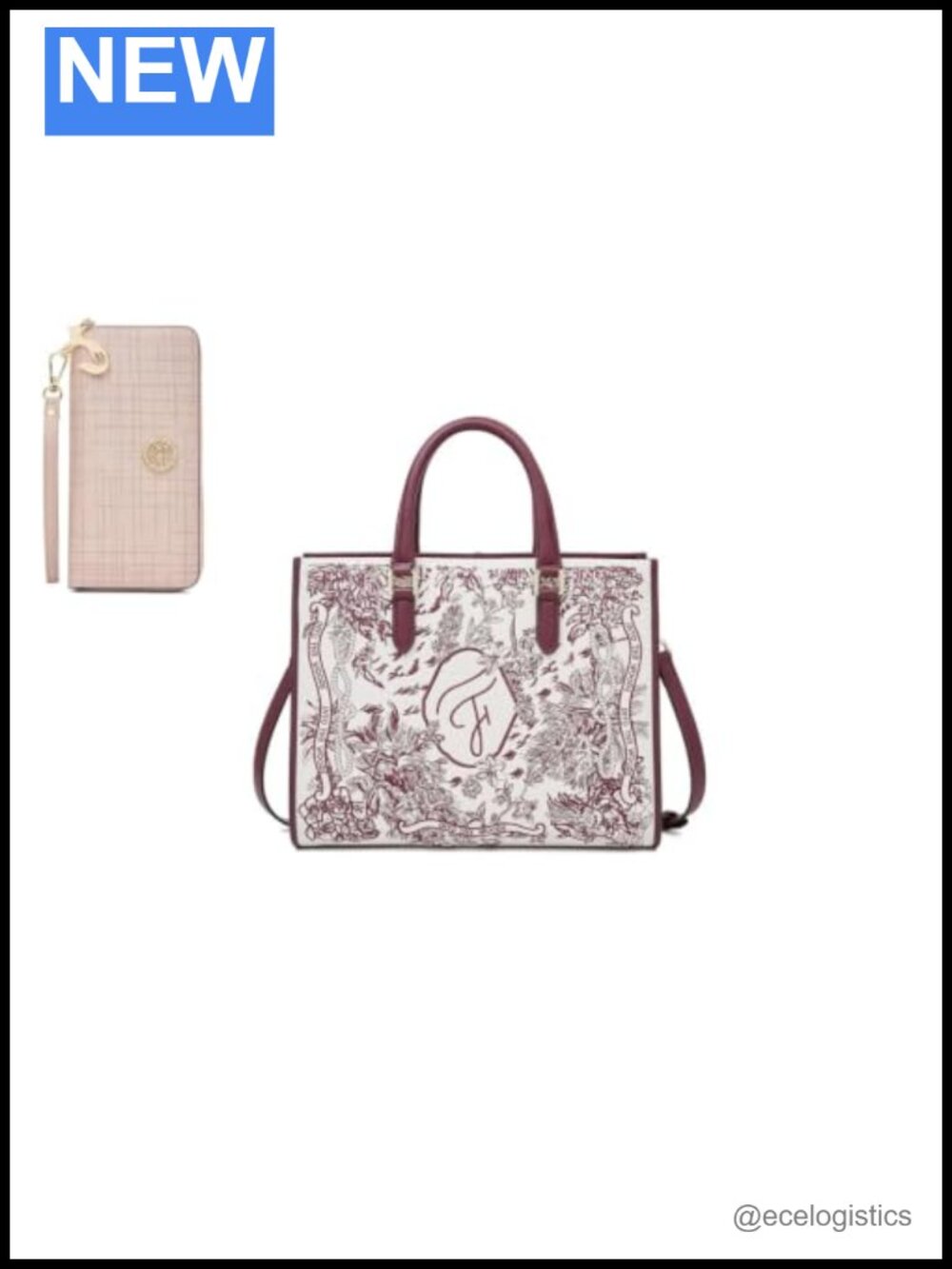 Tote Bag & Wallet Set Women Leather Wallets Large Capacity